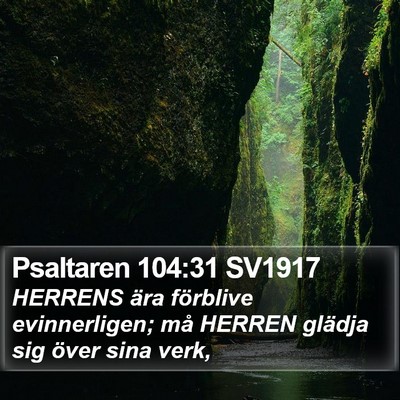 Psaltaren 104:31 SV1917 Bible Verse Image
