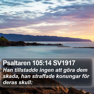 Psaltaren 105:14 SV1917 Bible Verse Image