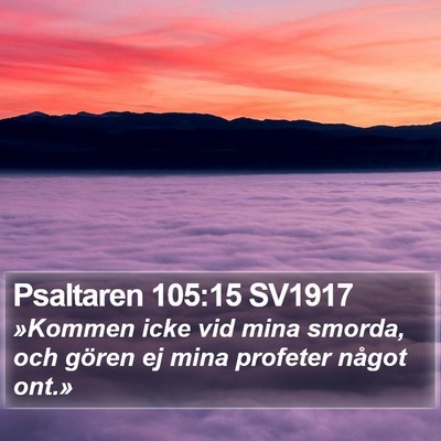 Psaltaren 105:15 SV1917 Bible Verse Image