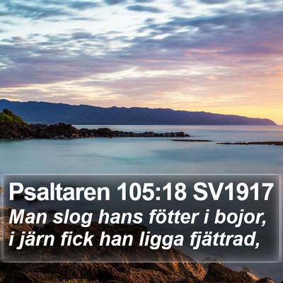 Psaltaren 105:18 SV1917 Bible Verse Image