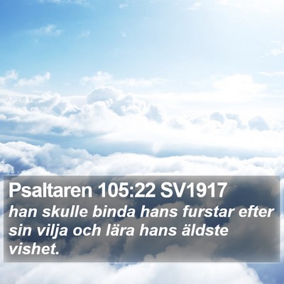 Psaltaren 105:22 SV1917 Bible Verse Image