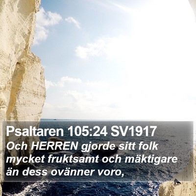 Psaltaren 105:24 SV1917 Bible Verse Image
