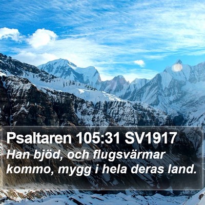 Psaltaren 105:31 SV1917 Bible Verse Image