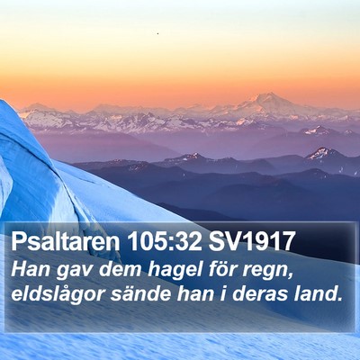 Psaltaren 105:32 SV1917 Bible Verse Image