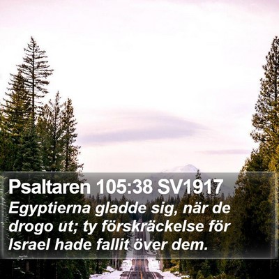 Psaltaren 105:38 SV1917 Bible Verse Image