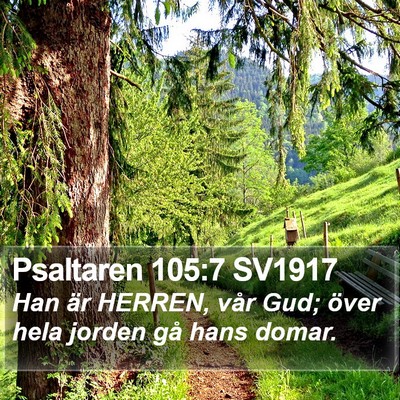 Psaltaren 105:7 SV1917 Bible Verse Image
