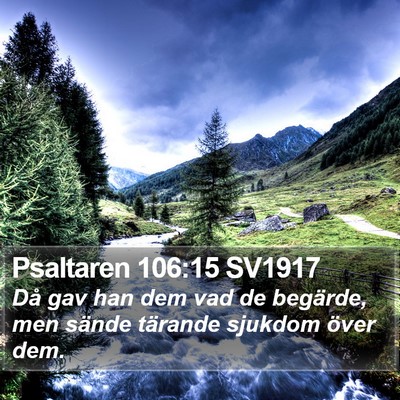 Psaltaren 106:15 SV1917 Bible Verse Image