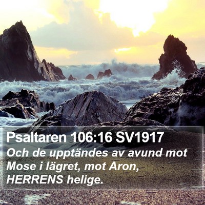 Psaltaren 106:16 SV1917 Bible Verse Image