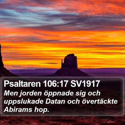 Psaltaren 106:17 SV1917 Bible Verse Image