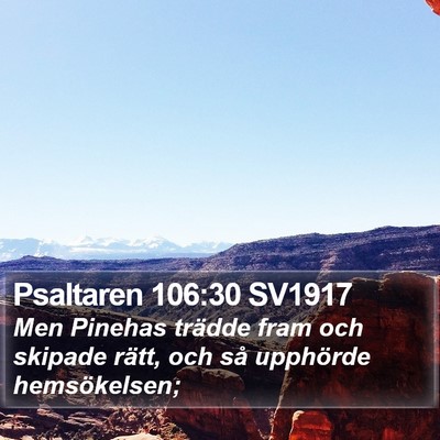 Psaltaren 106:30 SV1917 Bible Verse Image