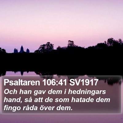 Psaltaren 106:41 SV1917 Bible Verse Image
