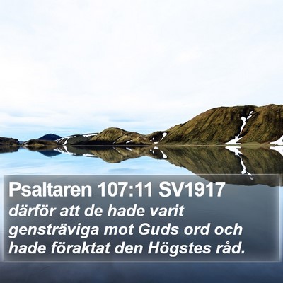 Psaltaren 107:11 SV1917 Bible Verse Image