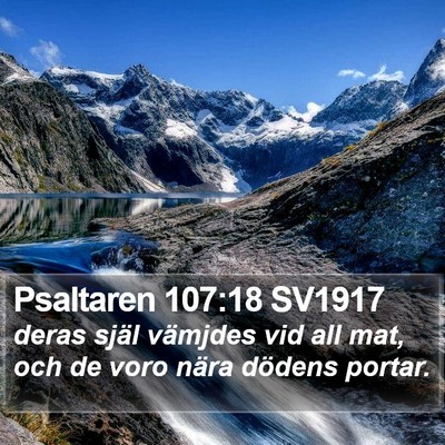 Psaltaren 107:18 SV1917 Bible Verse Image