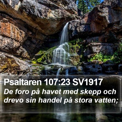Psaltaren 107:23 SV1917 Bible Verse Image
