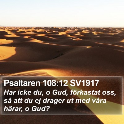 Psaltaren 108:12 SV1917 Bible Verse Image