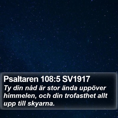 Psaltaren 108:5 SV1917 Bible Verse Image