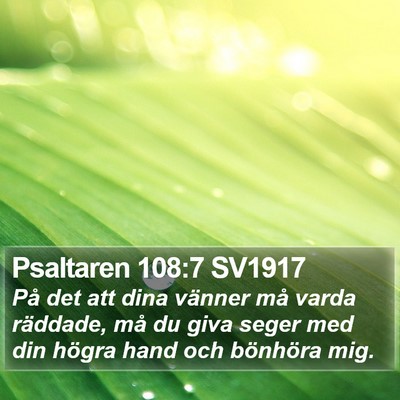 Psaltaren 108:7 SV1917 Bible Verse Image