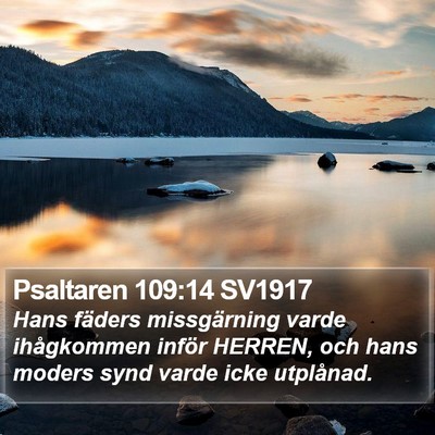 Psaltaren 109:14 SV1917 Bible Verse Image