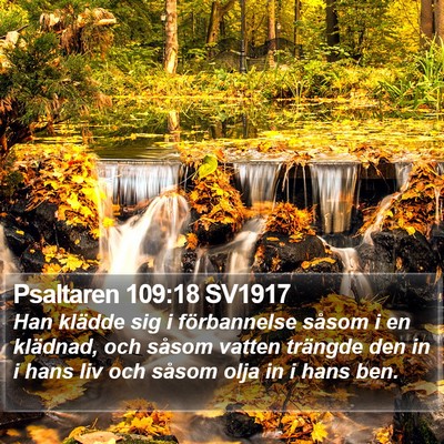 Psaltaren 109:18 SV1917 Bible Verse Image