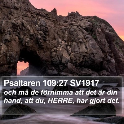 Psaltaren 109:27 SV1917 Bible Verse Image