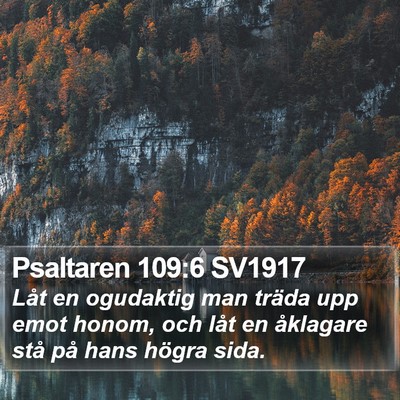 Psaltaren 109:6 SV1917 Bible Verse Image