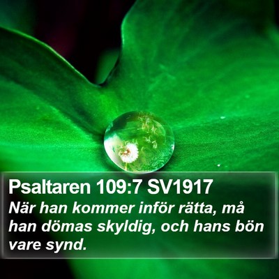 Psaltaren 109:7 SV1917 Bible Verse Image