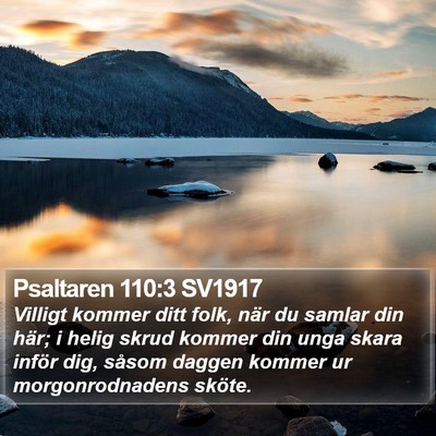 Psaltaren 110:3 SV1917 Bible Verse Image