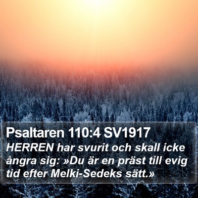 Psaltaren 110:4 SV1917 Bible Verse Image