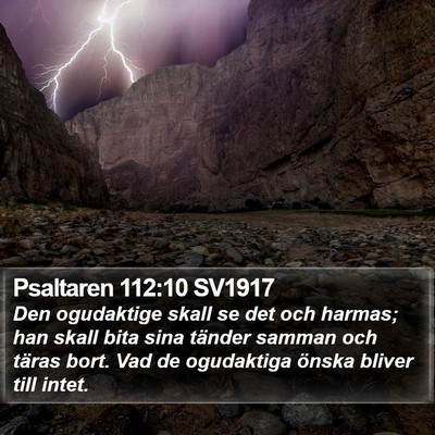Psaltaren 112:10 SV1917 Bible Verse Image