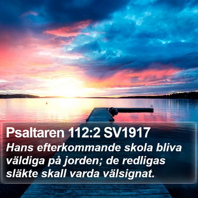 Psaltaren 112:2 SV1917 Bible Verse Image