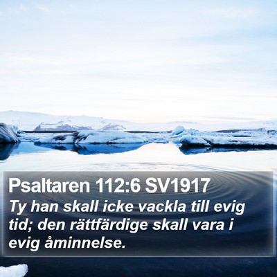 Psaltaren 112:6 SV1917 Bible Verse Image