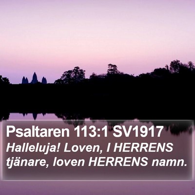 Psaltaren 113:1 SV1917 Bible Verse Image