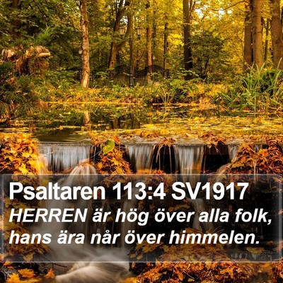 Psaltaren 113:4 SV1917 Bible Verse Image