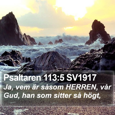 Psaltaren 113:5 SV1917 Bible Verse Image