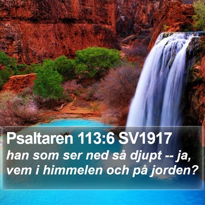 Psaltaren 113:6 SV1917 Bible Verse Image