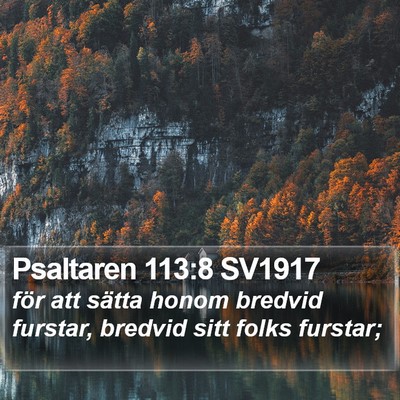 Psaltaren 113:8 SV1917 Bible Verse Image