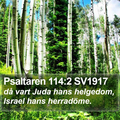 Psaltaren 114:2 SV1917 Bible Verse Image