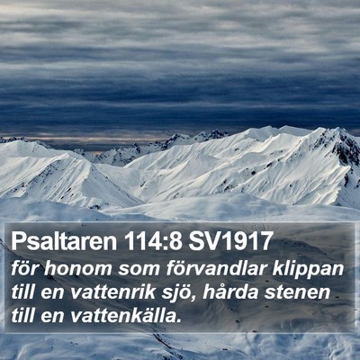 Psaltaren 114:8 SV1917 Bible Verse Image