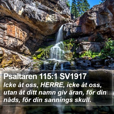 Psaltaren 115:1 SV1917 Bible Verse Image