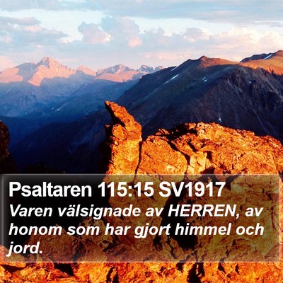 Psaltaren 115:15 SV1917 Bible Verse Image