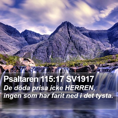 Psaltaren 115:17 SV1917 Bible Verse Image