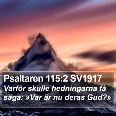Psaltaren 115:2 SV1917 Bible Verse Image