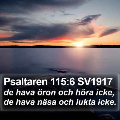 Psaltaren 115:6 SV1917 Bible Verse Image