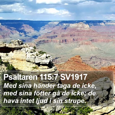 Psaltaren 115:7 SV1917 Bible Verse Image