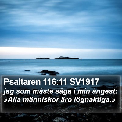 Psaltaren 116:11 SV1917 Bible Verse Image