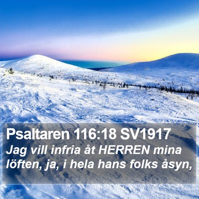 Psaltaren 116:18 SV1917 Bible Verse Image