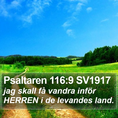 Psaltaren 116:9 SV1917 Bible Verse Image