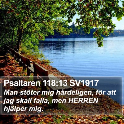Psaltaren 118:13 SV1917 Bible Verse Image