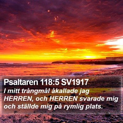Psaltaren 118:5 SV1917 Bible Verse Image