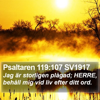 Psaltaren 119:107 SV1917 Bible Verse Image